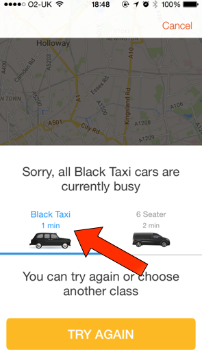 Gett's misleading cab times