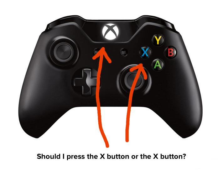 Which 'X' button is the 'X' button?